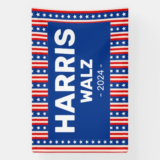 Harris - Walz 2024 Spandoek (Verticaal)