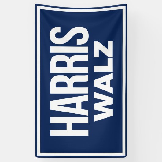 Harris Walz 2024 Spandoek (Verticaal)