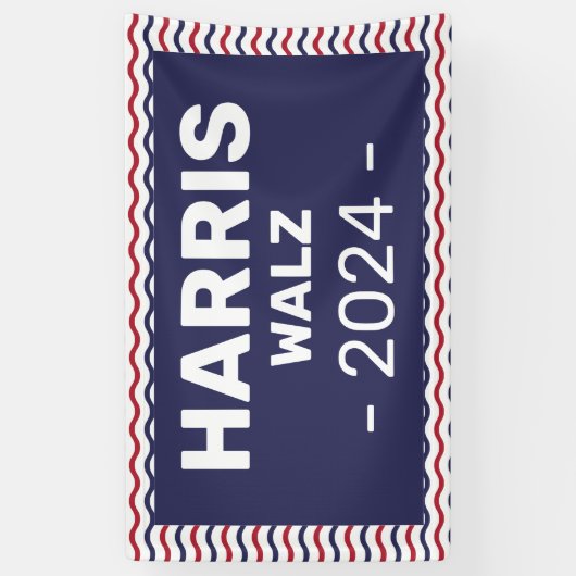 Harris - Walz 2024 Spandoek (Verticaal)