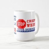 Harris Walz 2024 Stemming Democraat Stop Creepy We Koffiemok (Voorkant rechts)