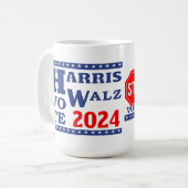 Harris Walz 2024 Stemming Democraat Stop Creepy We Koffiemok (Voorkant links)