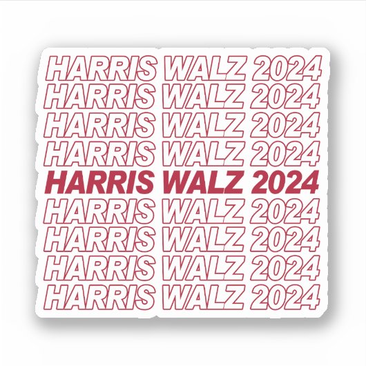 Harris Walz 2024 Sticker (Voorkant)