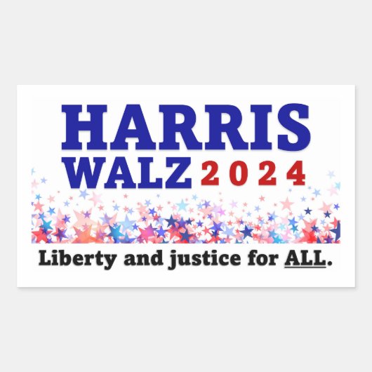 Harris Walz 2024 Sticker (Voorkant)