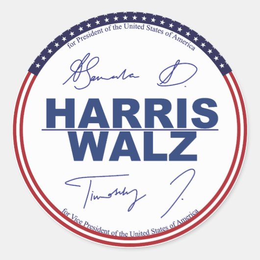 Harris - Walz 2024 stickers (Voorkant)