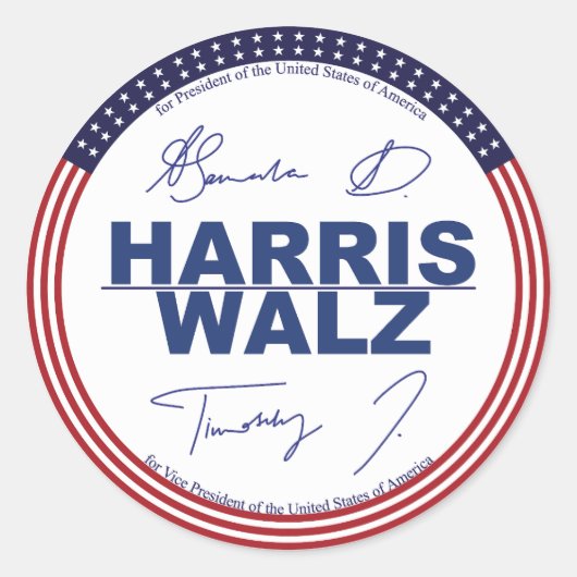 Harris - Walz 2024 stickers (Voorkant)