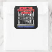 HARRIS-WALZ 2024 STOP DE HEBZUCHT VAN HET BEDRIJFS VIERKANTE STICKER (Tas)