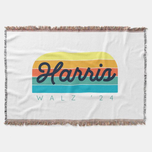 Harris Walz 2024 Sunset Modern Deken (Voorkant)