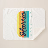 Harris Walz 2024 Sunset Modern Sherpa Deken (Voorkant (horizontaal))