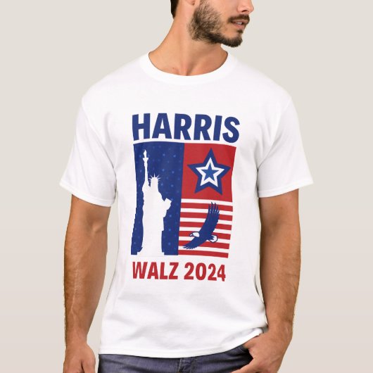 Harris Walz 2024 T-shirt (Voorkant)