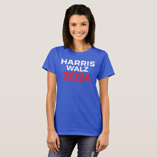 Harris Walz 2024 T-shirt (Voorkant volledig)