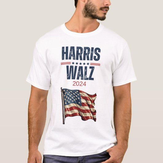 Harris Walz 2024 T-shirt (Voorkant)