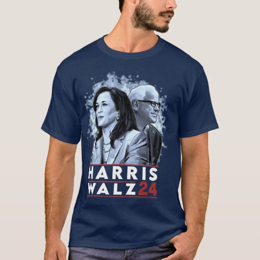 Harris Walz 2024 T-shirt (Voorkant)