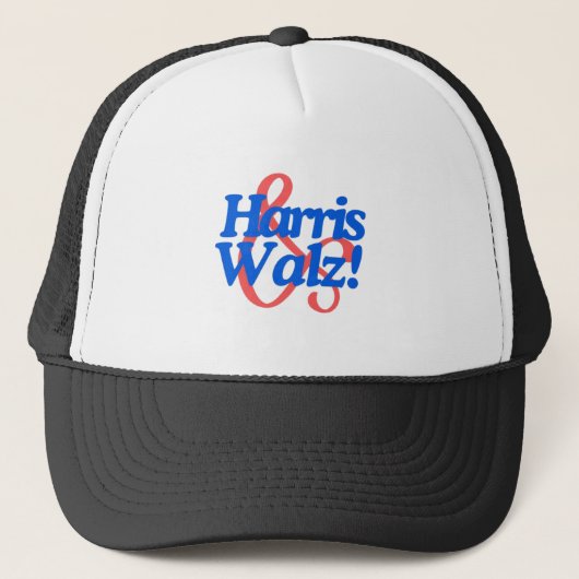 Harris Walz 2024 ticket verkiezing presidentiële r Trucker Pet (Voorkant)