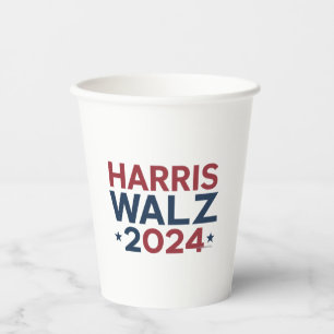 Harris walz 2024 trending design papieren bekers