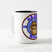 Harris Walz 2024 Tweekleurige Koffiemok (Voorkant links)