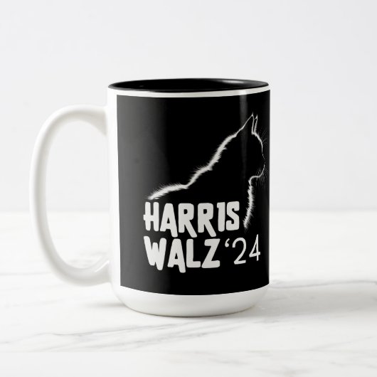 Harris Walz 2024 Tweekleurige Koffiemok (Links)
