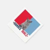 Harris Walz 2024 Uiteraard Rood Blauw Servet (Hoek)