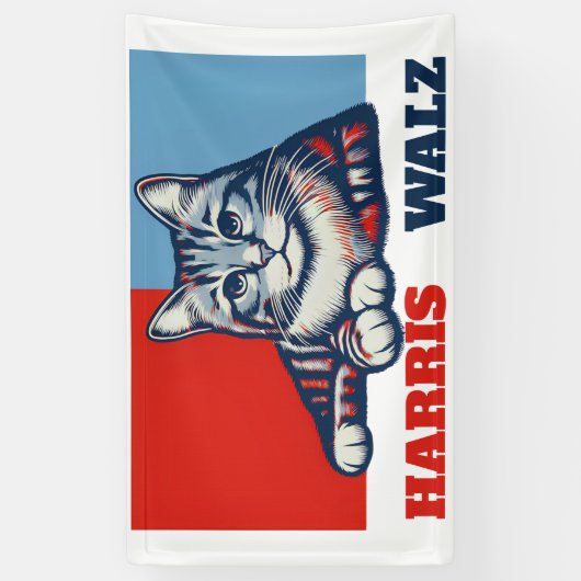 Harris Walz 2024, uiteraard Yard Spandoek (Verticaal)