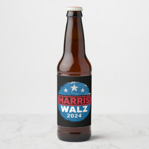 Harris Walz 2024 Verkiezing Kamala Harris Tim Walt Bier Etiket