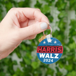 Harris Walz 2024 Verkiezing Kamala Harris Tim Walt Sleutelhanger