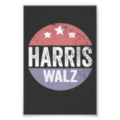 Harris Walz 2024 Verkiezing Kamala Tim Waltz Ameri Foto Afdruk (Voorkant)