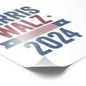 Harris Walz 2024 Verkiezing Kamala Tim Waltz Ameri Foto Afdruk (Hoek)