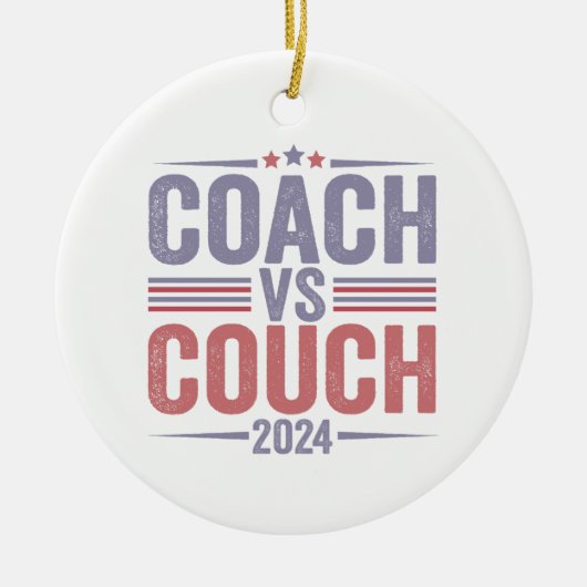 Harris Walz 2024 Verkiezing Kamala Tim Waltz Ameri Keramisch Ornament (Voorkant)