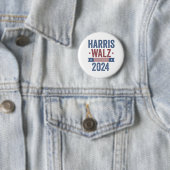 Harris Walz 2024 Verkiezing Kamala Tim Waltz Ameri Ronde Button 5,7 Cm (In situ)