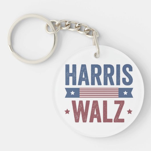Harris Walz 2024 Verkiezing Kamala Tim Waltz Ameri Sleutelhanger (Voorkant)