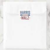 Harris Walz 2024 Verkiezing Kamala Tim Waltz Ameri Vierkante Sticker (Tas)
