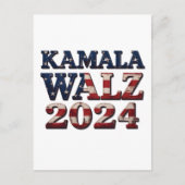 Harris Walz 2024 Verkiezing Kamala Tim Waltz  Feestdagenkaart (Voorkant)