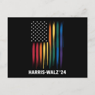 Harris Walz 2024 Verkiezing Kamala Tim Waltz LGBT Briefkaart