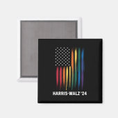 Harris Walz 2024 Verkiezing Kamala Tim Waltz LGBT Magneet (Voorkant / Achterkant)