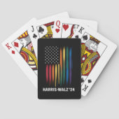 Harris Walz 2024 Verkiezing Kamala Tim Waltz LGBT Pokerkaarten (Achterkant)