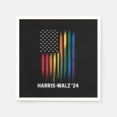 Harris Walz 2024 Verkiezing Kamala Tim Waltz LGBT Servet (Voorkant)
