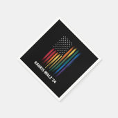 Harris Walz 2024 Verkiezing Kamala Tim Waltz LGBT Servet (Hoek)