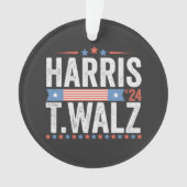 Harris Walz 2024 Verkiezing Kamala Tim Waltz Ornament (voorkant)