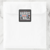 Harris Walz 2024 Verkiezing Kamala Tim Waltz Vierkante Sticker (Tas)