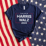 Harris Walz 2024 Verkiezing Marine Vrouwen<br><div class="desc">Kamala Harris voor President en Tim Walz voor vice-President 2024 Amerikaanse presidentsverkiezingen Navy Blue Women's T-shirt. Eenvoudig en modern design in witte en rode kleuren met sterren en strepen accenten.</div>