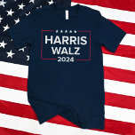 Harris Walz 2024 Verkiezing Navy Mannen T-shirt<br><div class="desc">Kamala Harris voor President en Tim Walz voor vice-President 2024 Amerikaanse presidentsverkiezingen Navy Blue Mannen Eenvoudig en modern design in rode en witte kleuren met sterren en strepen accenten.</div>