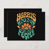 Harris Walz 2024 Verkiezing President Kamala Harri Briefkaart (Voorkant / Achterkant)