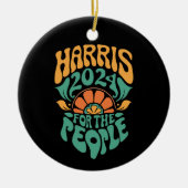 Harris Walz 2024 Verkiezing President Kamala Harri Keramisch Ornament (Voorkant)