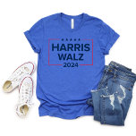 Harris Walz 2024 Verkiezingen Blauw Vrouwen<br><div class="desc">Kamala Harris voor President en Tim Walz voor Vice President 2024 Amerikaanse presidentsverkiezingen Vrouwen Blauw T-shirt. Eenvoudig en modern design in witte en rode kleuren met sterren en strepen accenten.</div>