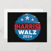 Harris Walz 2024 Verkiezingen Kamala Harris Tim Wa Briefkaart (Voorkant / Achterkant)