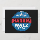 Harris Walz 2024 Verkiezingen Kamala Harris Tim Wa Kaart (Voorkant)
