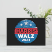 Harris Walz 2024 Verkiezingen Kamala Harris Tim Wa Kaart (Staand voorkant)