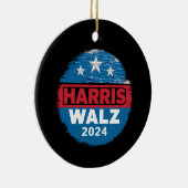 Harris Walz 2024 Verkiezingen Kamala Harris Tim Wa Keramisch Ornament (Rechts)