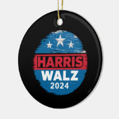Harris Walz 2024 Verkiezingen Kamala Harris Tim Wa Keramisch Ornament (Links)