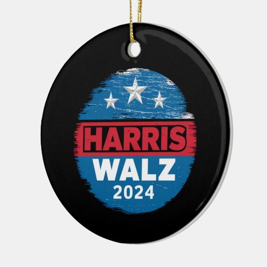 Harris Walz 2024 Verkiezingen Kamala Harris Tim Wa Keramisch Ornament (Links)