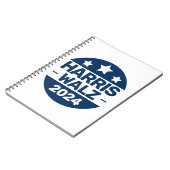 Harris Walz 2024 Verkiezingen Kamala Harris Tim Wa Notitieboek (Linkerzijde)